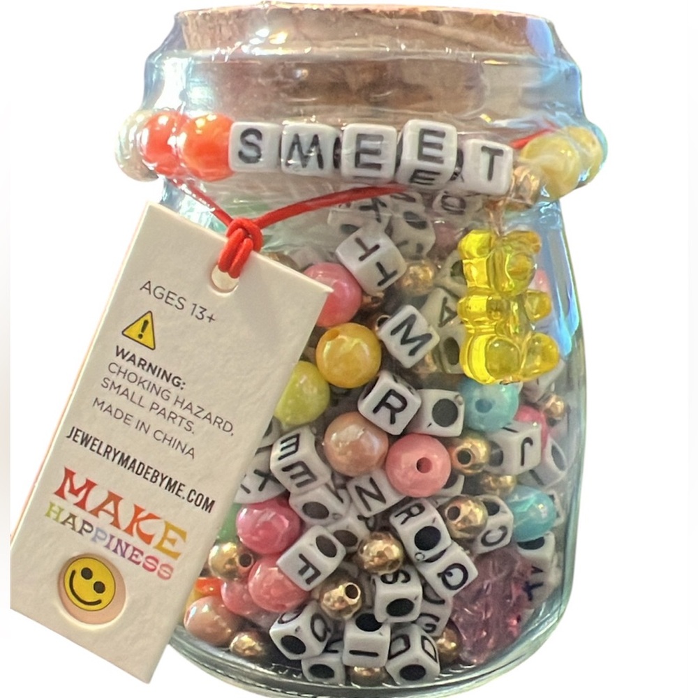Jewelry Made By Me "Make Happiness" DIY Bead Kit - Glass Jar